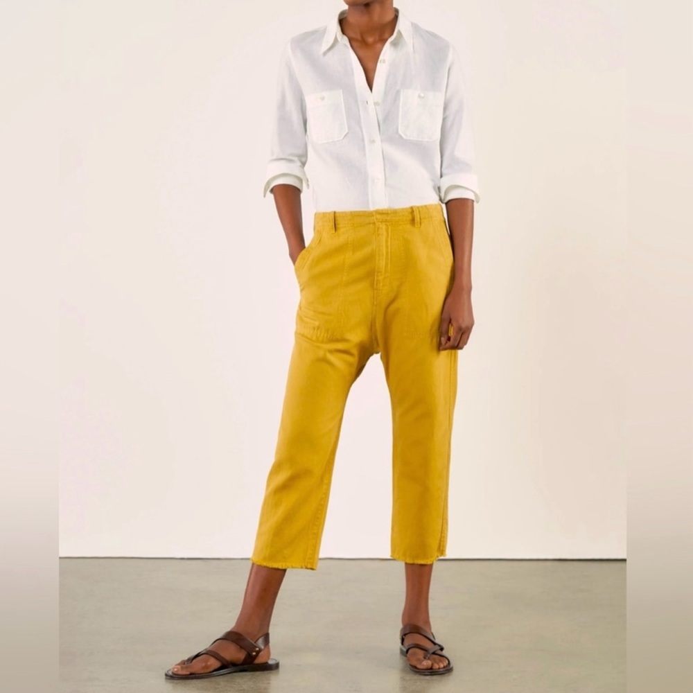 Nili Lotan Luna Pants in Tuscan Yellow. Size 2. Excellent Condition.